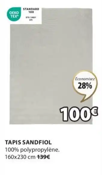 JYSK TAPIS SANDFIOL 100% polypropylène. offre