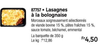 Thiriet 87757 Lasagnes à la bolognaise offre