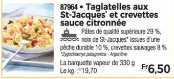 Thiriet 87964 Taglatelles aux St-Jacques et crevettes sauce citronnée offre