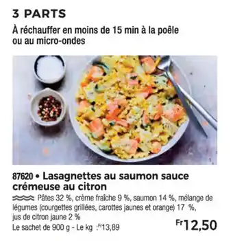 Thiriet 87620 Lasagnettes au saumon sauce crémeuse au citron offre
