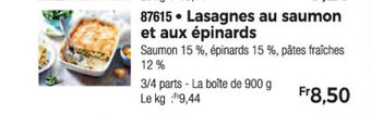 Thiriet 87615 Lasagnes au saumon et aux épinards offre