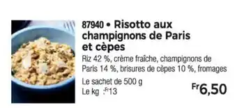 Thiriet 87940 Risotto aux champignons de Paris et cèpes offre
