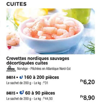Thiriet Crevettes nordiques sauvages décortiquées cuites offre