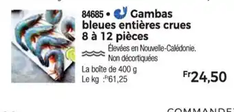 Thiriet 84685. Gambas bleues entières crues offre