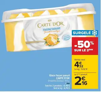 Carrefour Glace façon yaourt CARTE D'OR offre