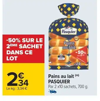 Carrefour Pains au lait offre