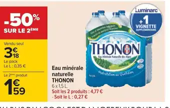 Carrefour Eau minérale naturelle THONON offre