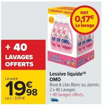 Carrefour Lessive liquide(d) OMO offre