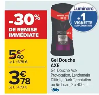 Carrefour Gel Douche axe offre