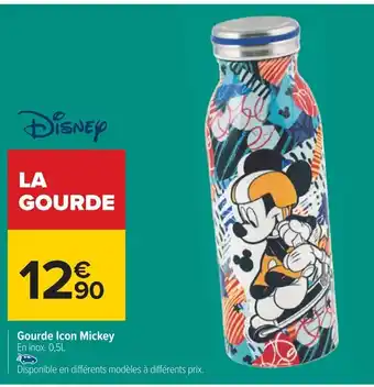 Carrefour Gourde Icon Mickey En inox. 0,5L offre
