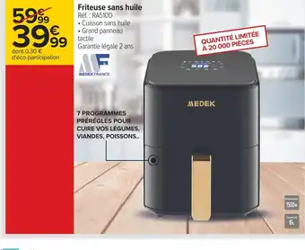 Carrefour Friteuse sans huile Réf. : RA510D offre