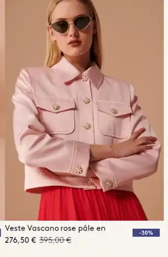 Veste Vascano rose pĂąle en