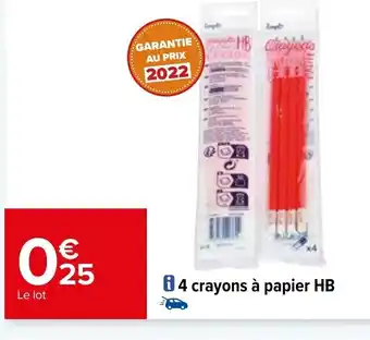 Carrefour crayons à papier HB offre