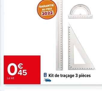 Carrefour Kit de traçage 3 pièces offre
