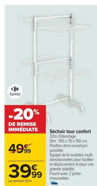 Carrefour Carrefour home séchoir tour confort offre