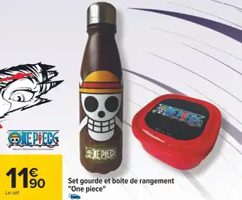 Carrefour Set gourde et boite de rangement one piece offre