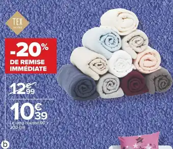 Carrefour Tex home linge de lit jersey offre