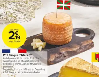 Carrefour Market Istara p’tit basque offre