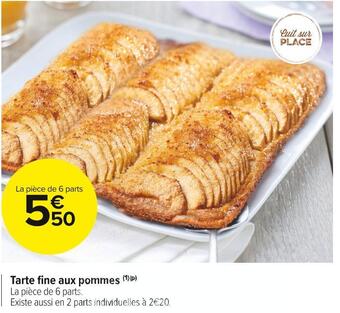 Carrefour Market Tarte fine aux pommes offre