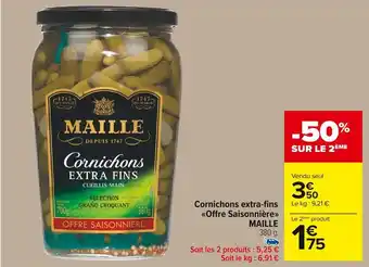 Carrefour Market Maille cornichons extra-fins offre saisonnière offre
