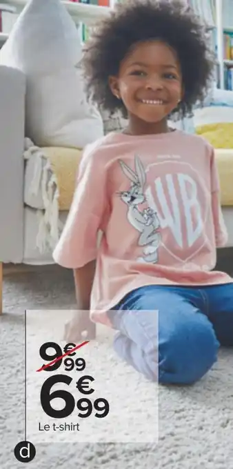 Carrefour T-shirt fille ou garçon offre