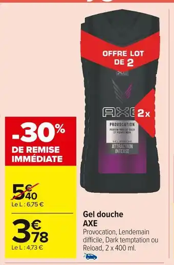 Carrefour Market Axe gel douche offre