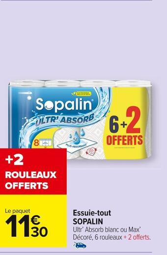 Carrefour Market Sopalin essuie-tout offre