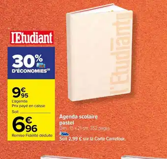 Agenda scolaire pastel