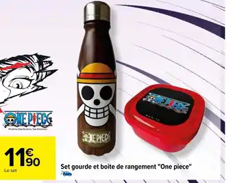 Carrefour Set gourde et boite de rangement "One piece" offre