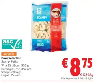 Colruyt Boni Selection Scampi Petits offre