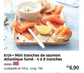 Thiriet Mini tranches de saumon Atlantique fumé - 4 à 8 tranches offre