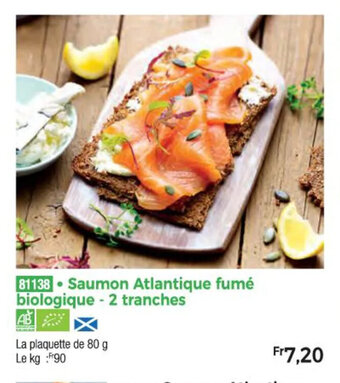 Thiriet Saumon Atlantique fumé biologique - 2 tranches offre