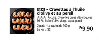 Thiriet Crevettes à l'huile d'olive et au persil offre