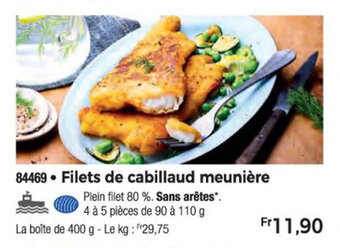Thiriet Filets de cabillaud meunière offre