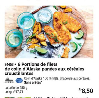 Thiriet 6 Portions de filets de colin d'Alaska panées aux céréales croustillantes offre