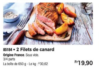 Thiriet 2 Filets de canard offre