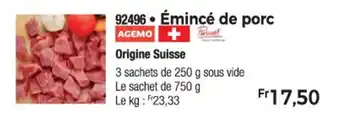 Thiriet Émincé de porc offre