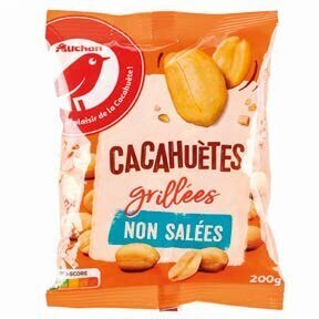 Auchan CACAHUÈTES GRILLÉES NON SALÉES offre