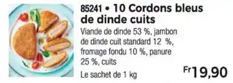 Thiriet 10 Cordons bleus de dinde cuits offre