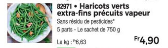Thiriet Haricots verts extra-fins précuits vapeur offre