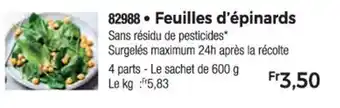 Thiriet Feuilles d'épinards offre