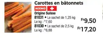 Thiriet Carottes en bâtonnets offre