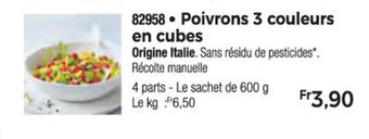 Thiriet Poivrons 3 couleurs en cubes offre