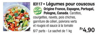 Thiriet Légumes pour couscous offre