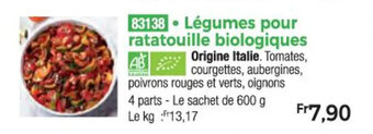 Thiriet Légumes pour ratatouille biologiques offre