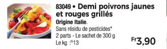 Thiriet Demi poivrons jaunes et rouges grillés offre