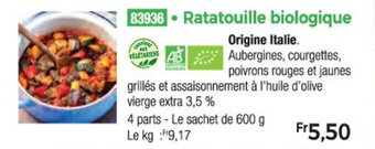 Thiriet Ratatouille biologique offre