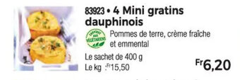 Thiriet 4 Mini gratins dauphinois offre