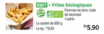 Thiriet Frites biologiques offre