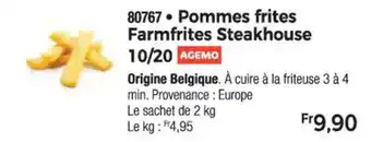 Thiriet Pommes frites Farmfrites Steakhouse offre